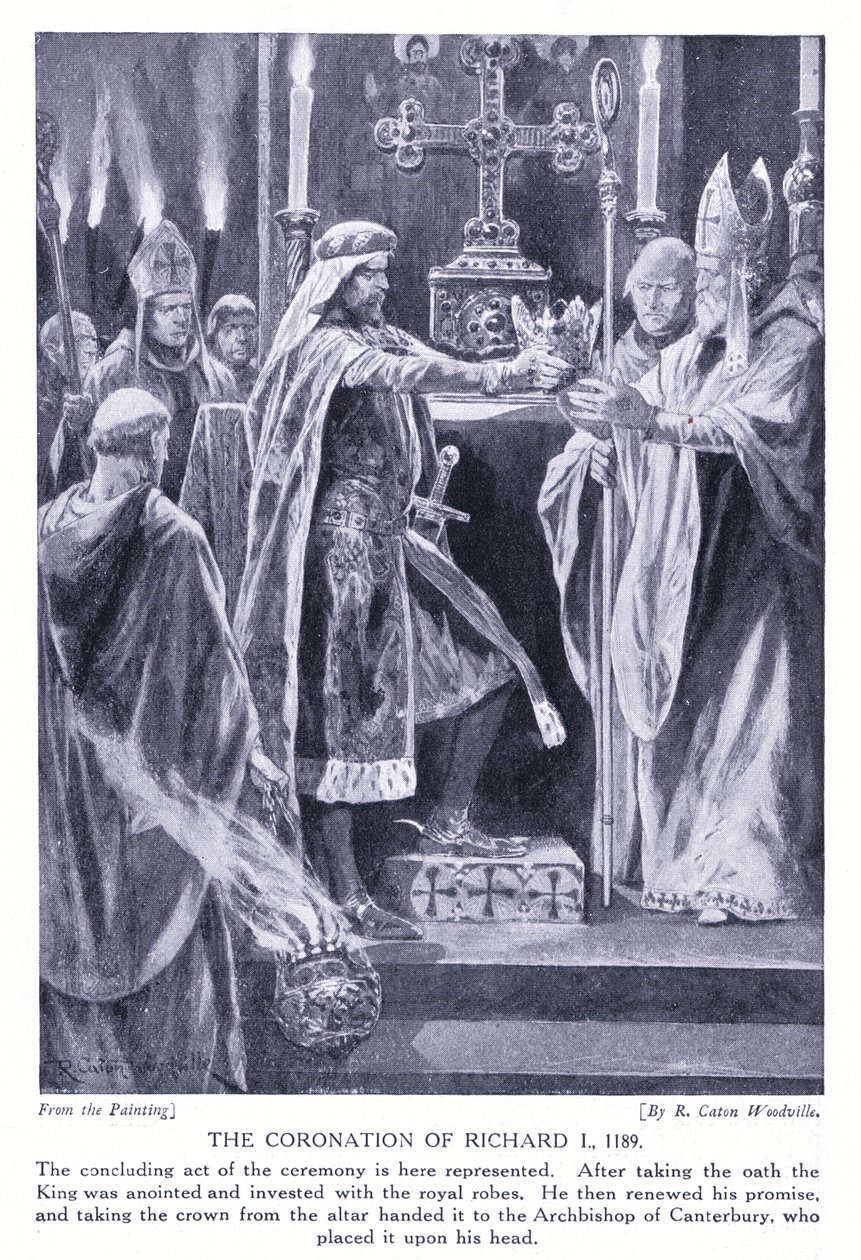 Richard I:s kröning, 1920-talet av Richard Caton Woodville junior