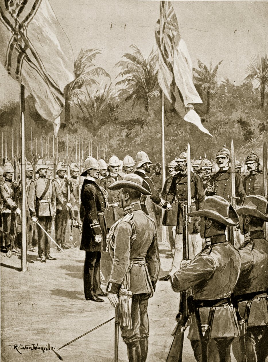 Delningen av Nya Guinea mellan britterna och tyskarna 1884 av Richard Caton Woodville junior