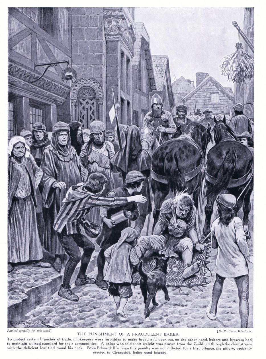 Bestraffning av en bedräglig bagare, 1920-talet av Richard Caton Woodville junior