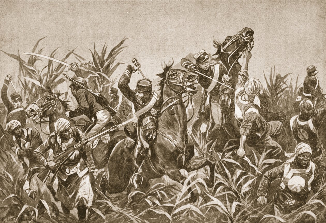 Stridrundan Tientsin: Charge of the Japanese Cavalry, illustration från 