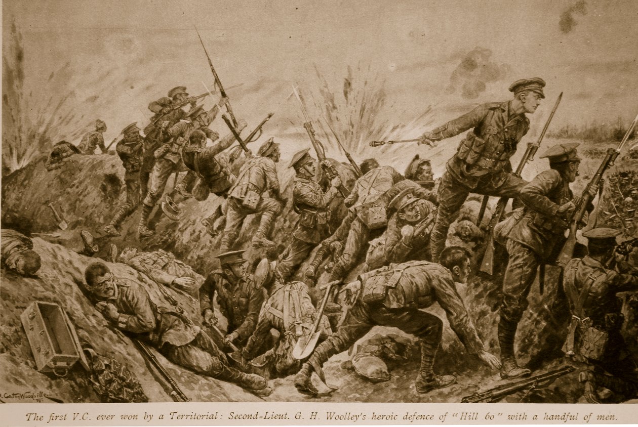 Den första V.C. vunnen av en Territorial: Sekondlöjtnant G.H. Woolleys heroiska försvar av 