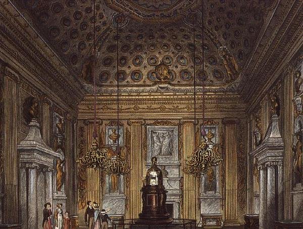 The Cupola Room, Kensington Palace från Pynes Royal Residences, 1819, av Richard Cattermole