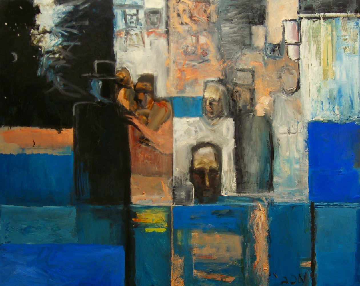 Judah and Bnai Israel Enter the Sea, 1999  av Richard Contemporary Artist Mcbee