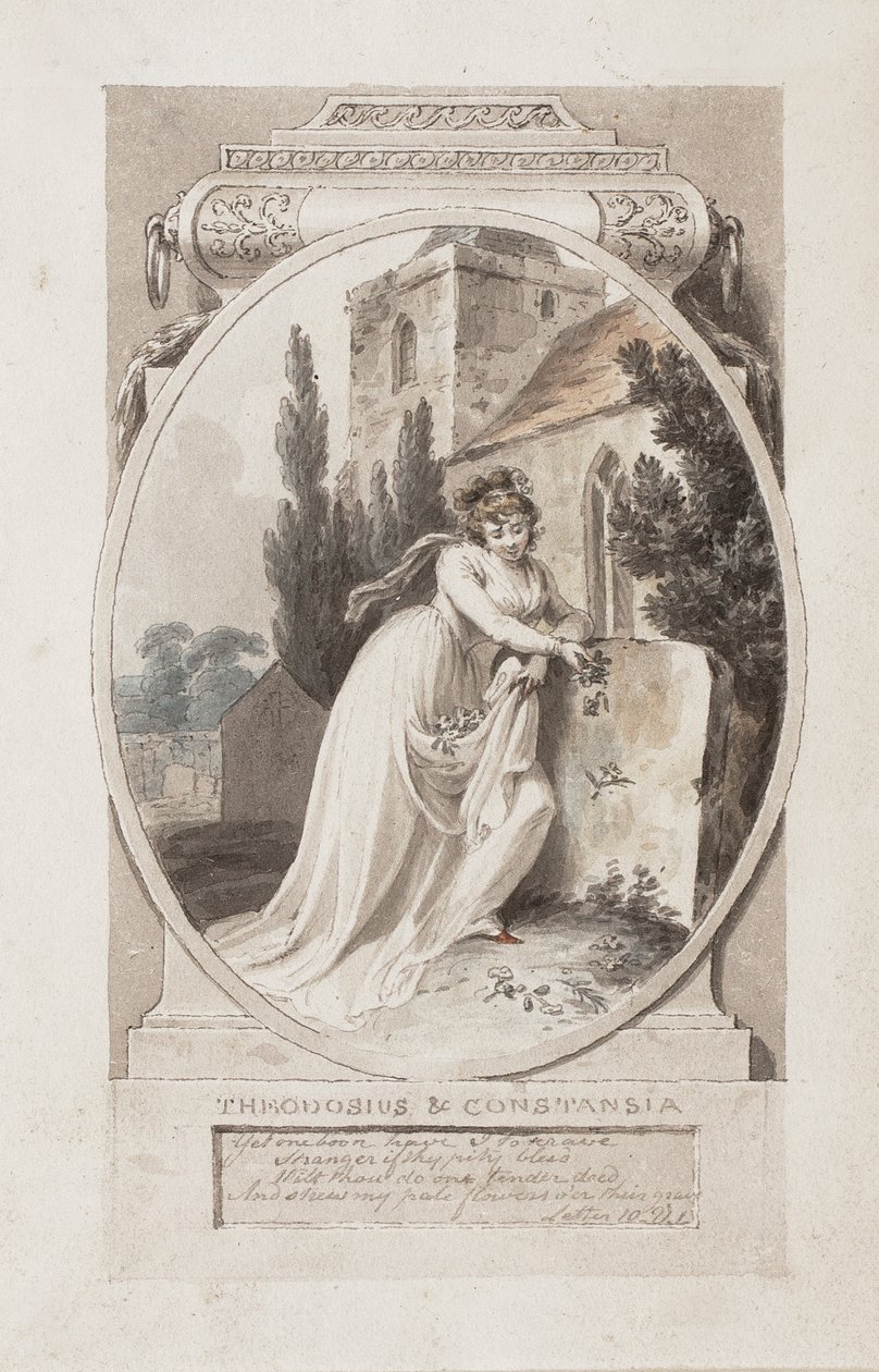 Theodosius och Constansia, illustration till Charles Cookes 1800-utgåva av 
