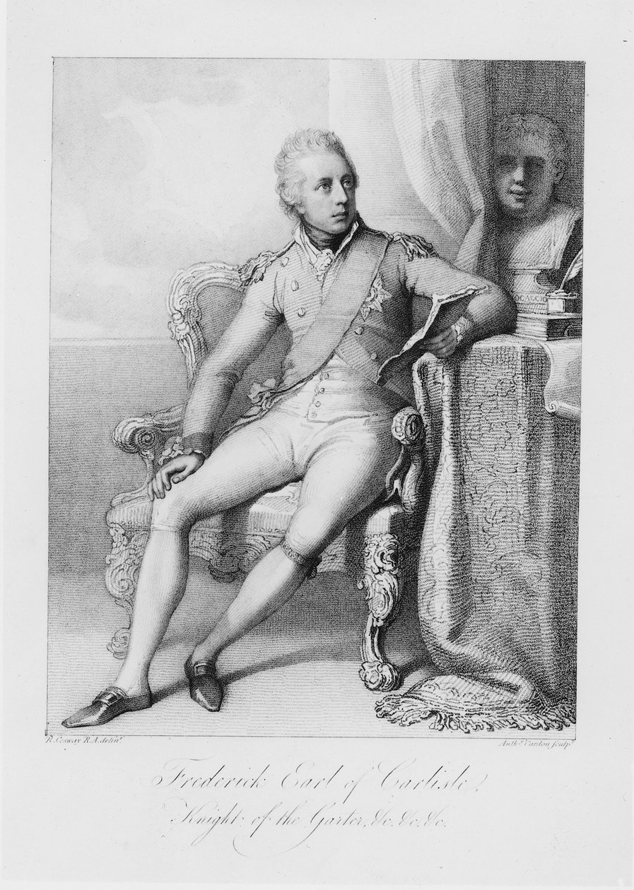 Frederick Earl of Carlisle, kavallerist, ca 1800 (etsning) av Richard Cosway