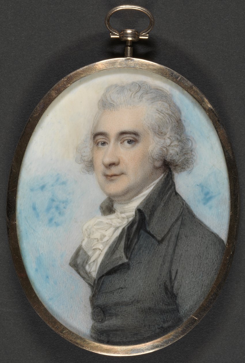 Porträtt av James Hope (1741-1816) 3:e earlen av Hopetoun, 1789 (wc & gouache på elfenben) av Richard Cosway