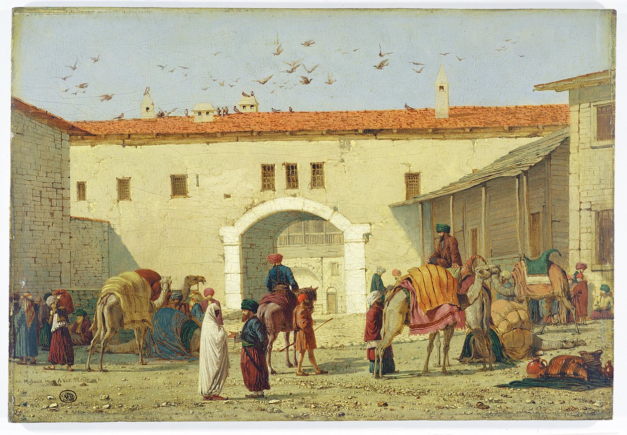 Caravanserai i Mylasa, Turkiet, 1845 av Richard Dadd