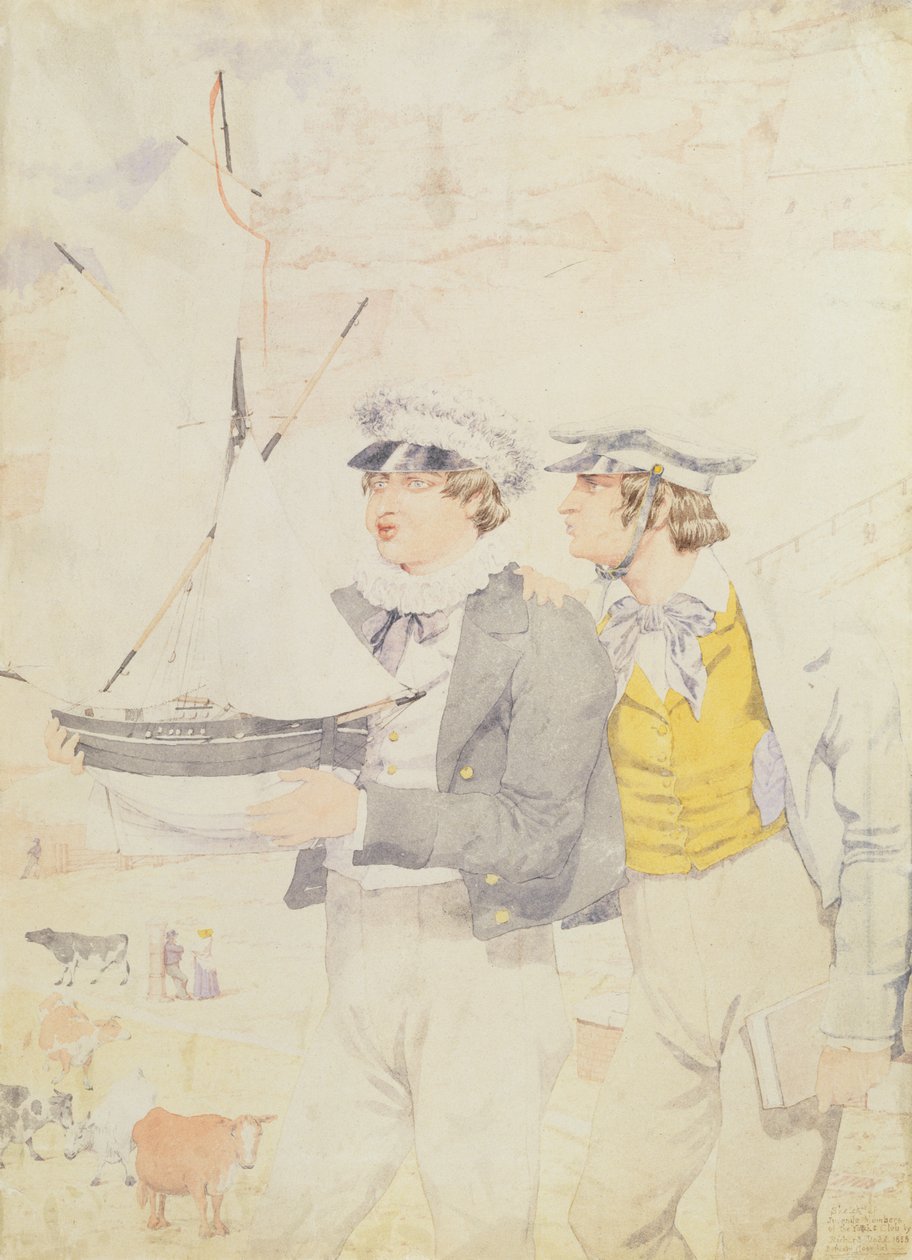 Yacht Clubs unga medlemmar, 1853 (wc och grafit på papper) av Richard Dadd