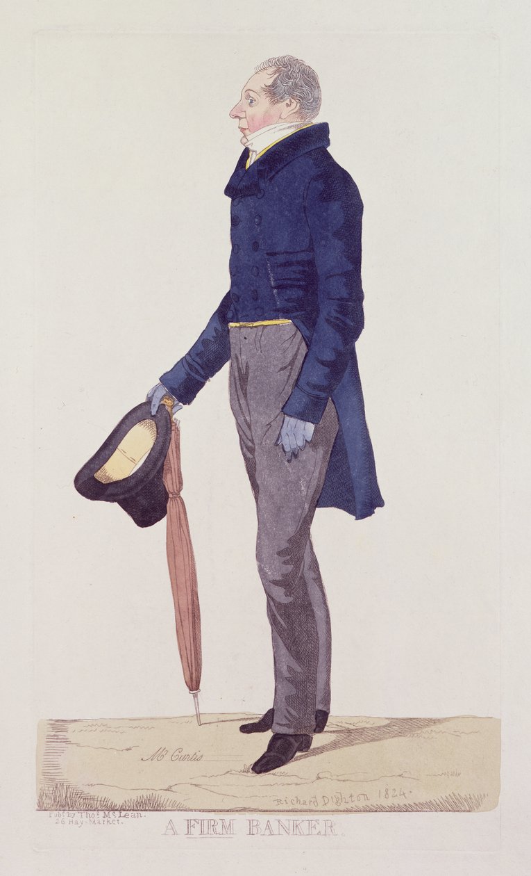 A Firm Banker, 1824 (valivalivali)swed av Richard Dighton