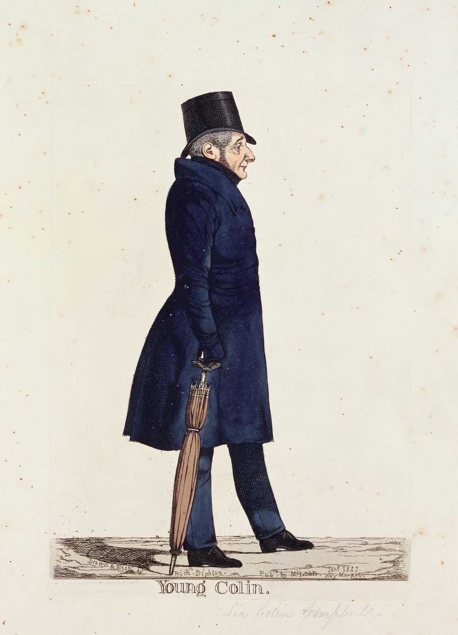 Young Colin, 1827 (färgad etsning) av Richard Dighton