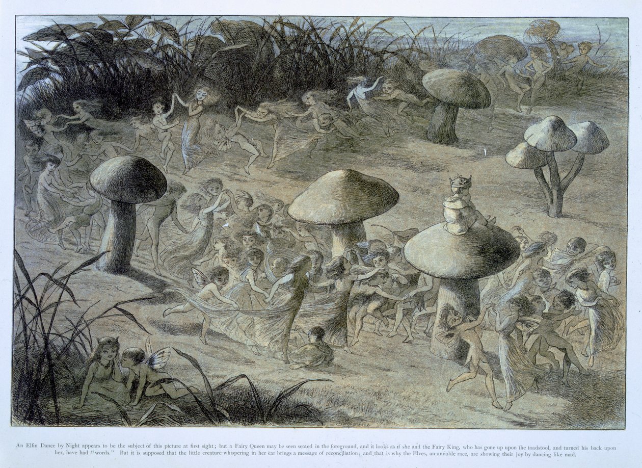 An Elfin Dance by Night, illustration från "In Fairyland: A Series of Pictures from the Elf-World" av William Allingham och Andrew Lang av Richard Doyle