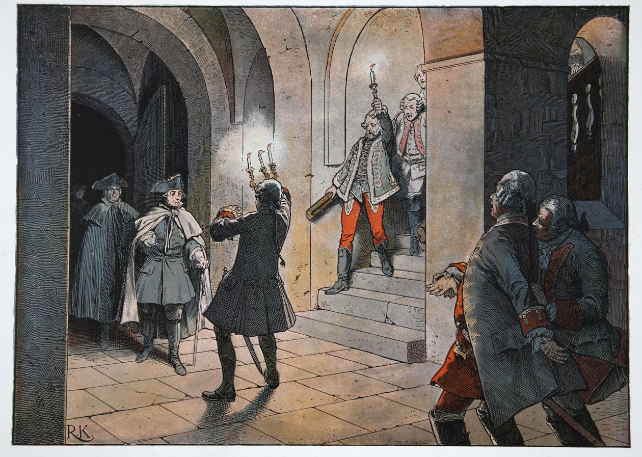 Friederich i Schloss Lilla, 5 december 1757 av Richard Knoetel