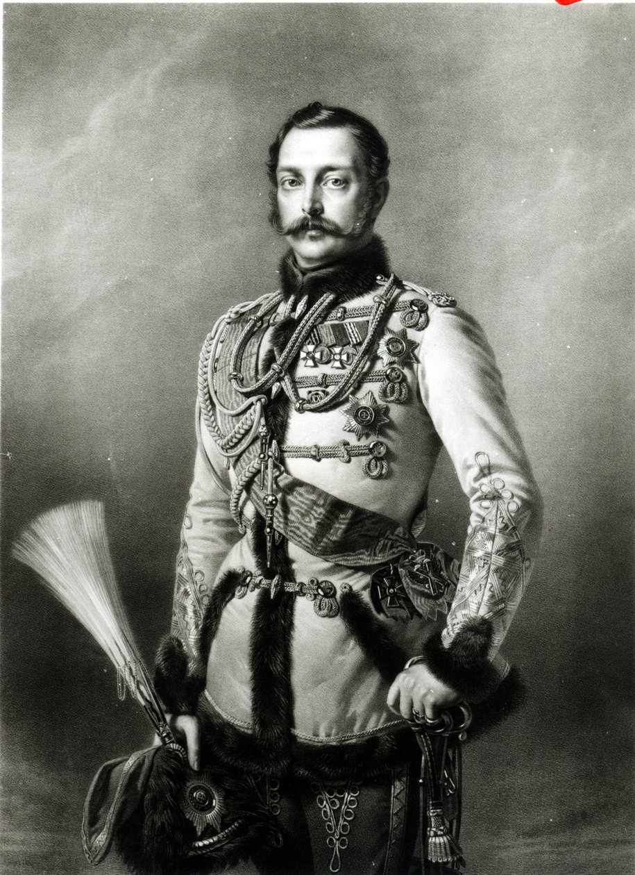 Alexander II (1818-81) av Ryssland graverad av Dietmar Ullrich och Smirnoff, 1858 av Richard L. Lauchert