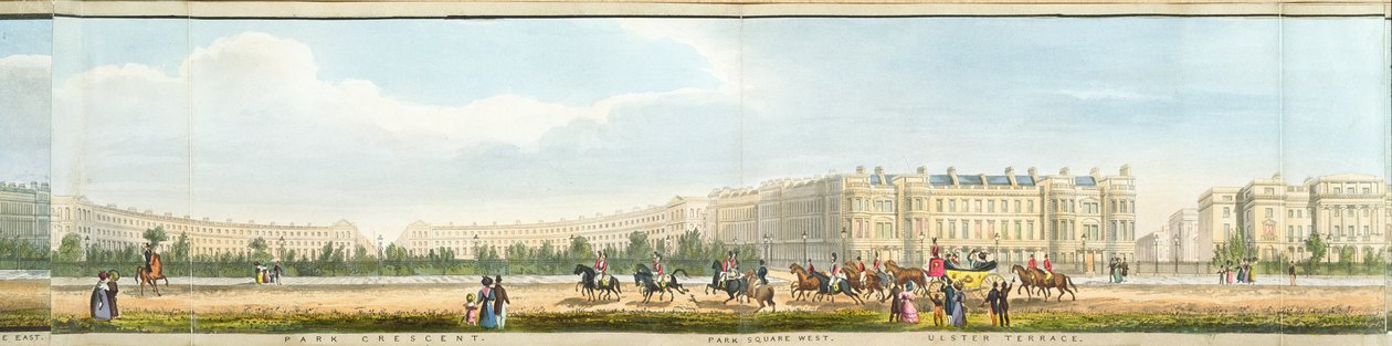 Park Crescent och Ulster Terrace, detalj från en panoramautsikt runt Regent