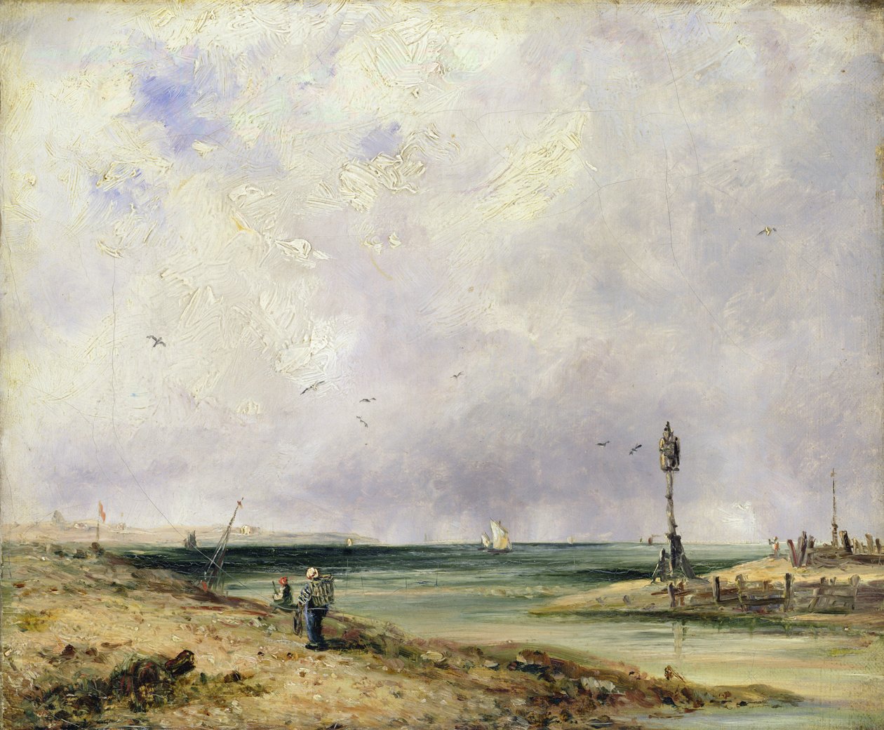 Strandscen av Richard Parkes Bonington