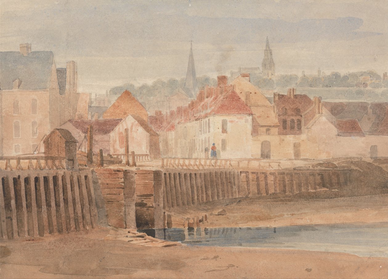 Boulogne hamn av Richard Parkes Bonington