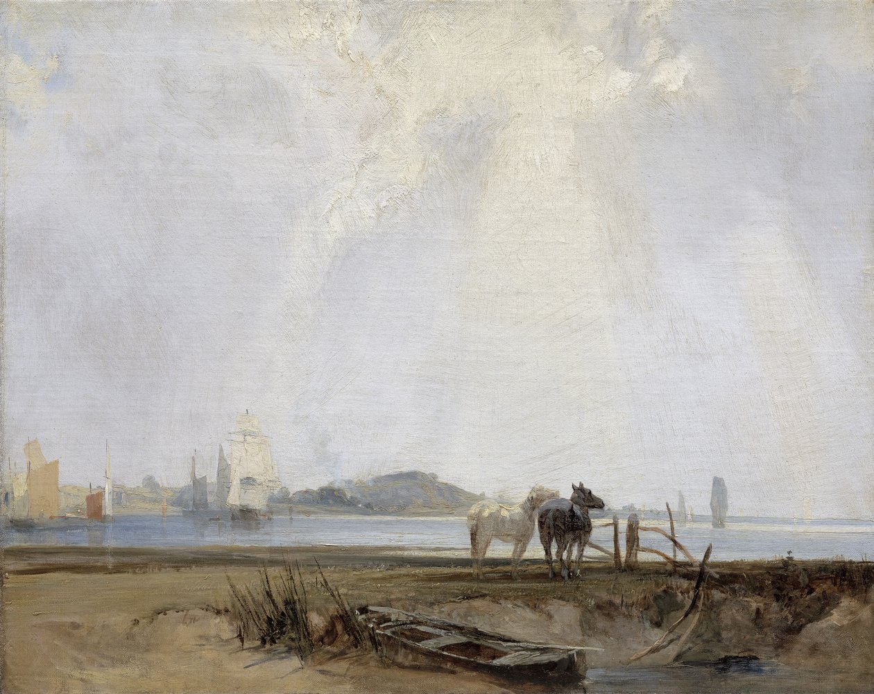 Nära Quillebeuf, ca 1824-25 av Richard Parkes Bonington