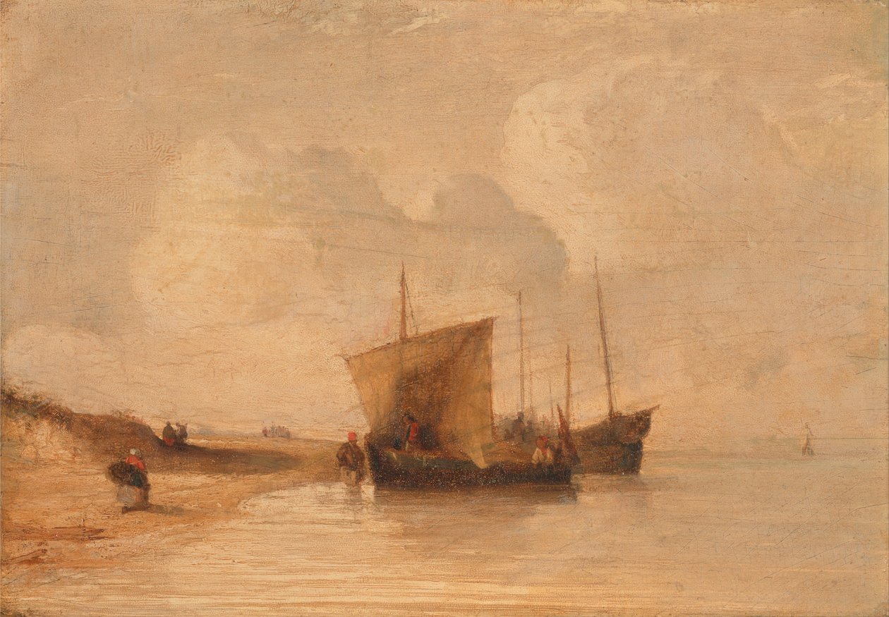 Normandie kusten av Richard Parkes Bonington