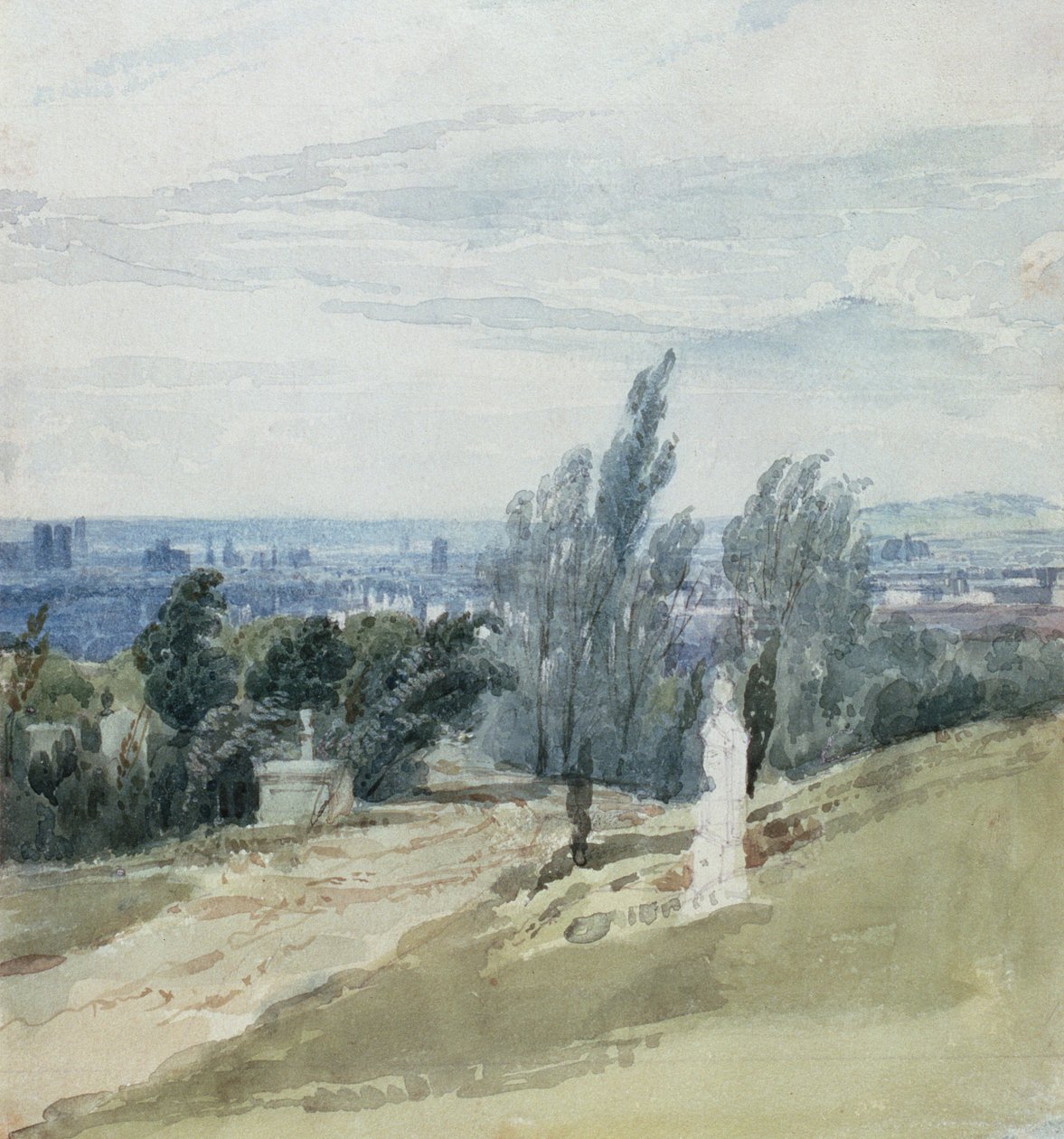 Pere La Chaise-kyrkogården, Paris av Richard Parkes Bonington