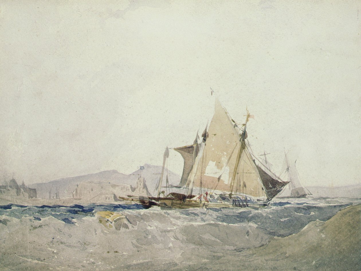 Havslandskap av Richard Parkes Bonington