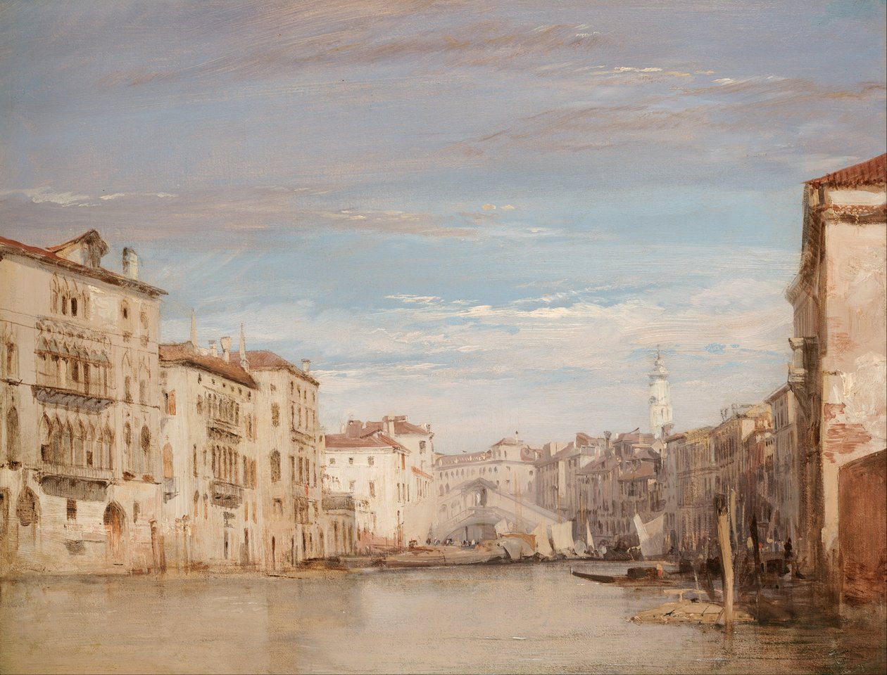Canal Grande, Venedig, ser mot Rialto av Richard Parkes Bonington
