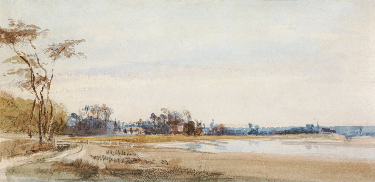 Saltmyrarna nära Trouville av Richard Parkes Bonington
