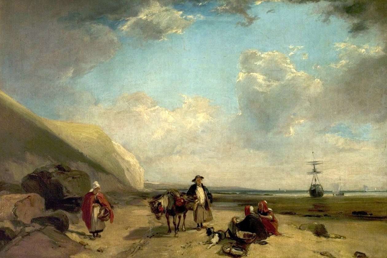 Fiskare vid Normandies kust, 1824 av Richard Parkes Bonington