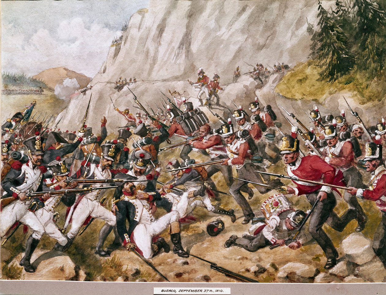 Busaco, 27 september 1810, ca 1900 av Richard Simkin