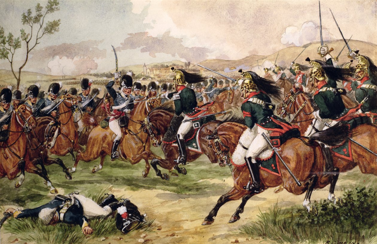 20:e lätta dragoner i slaget vid Vimeiro, 21 augusti 1808 av Richard Simkin