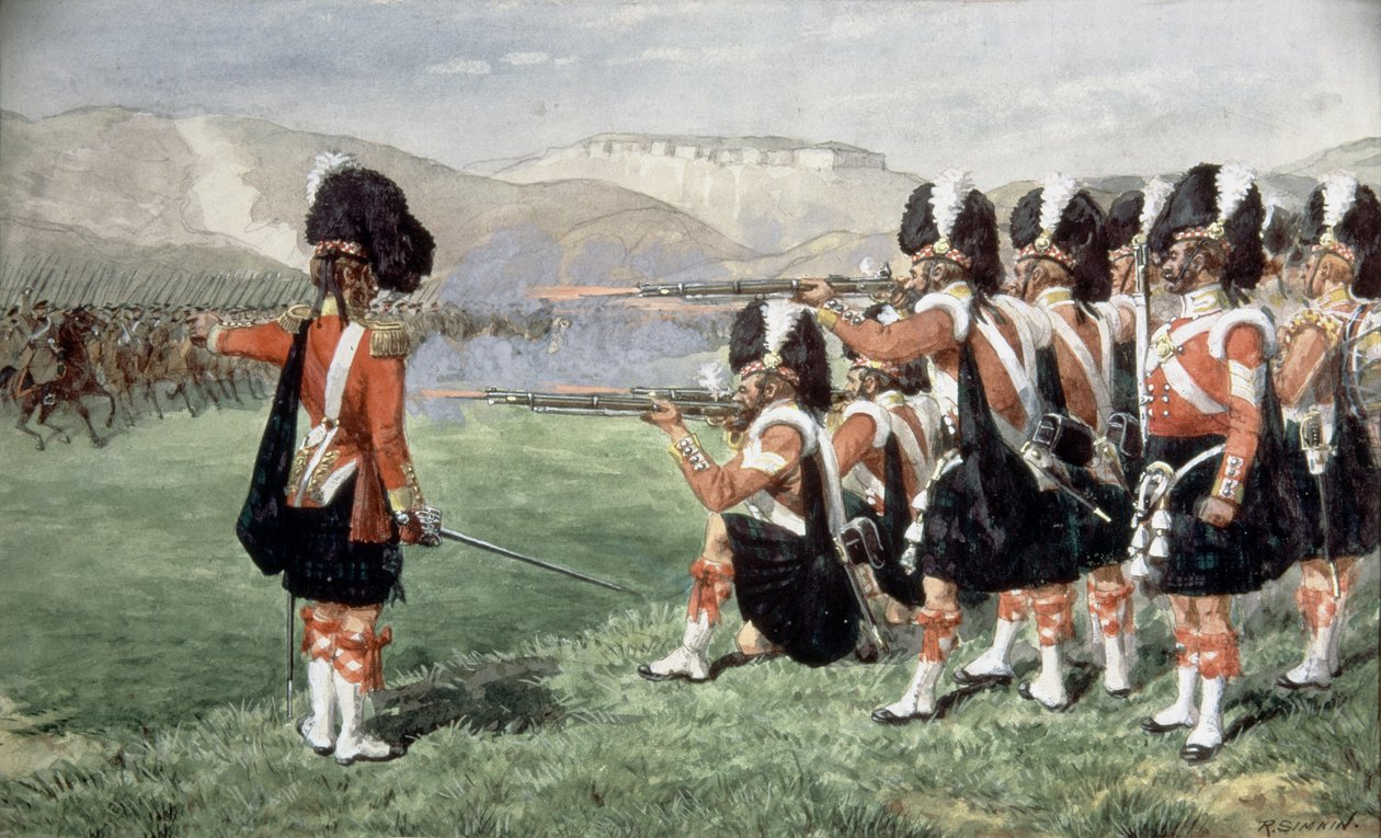 Den tunna röda linjen, 1854 av Richard Simkin