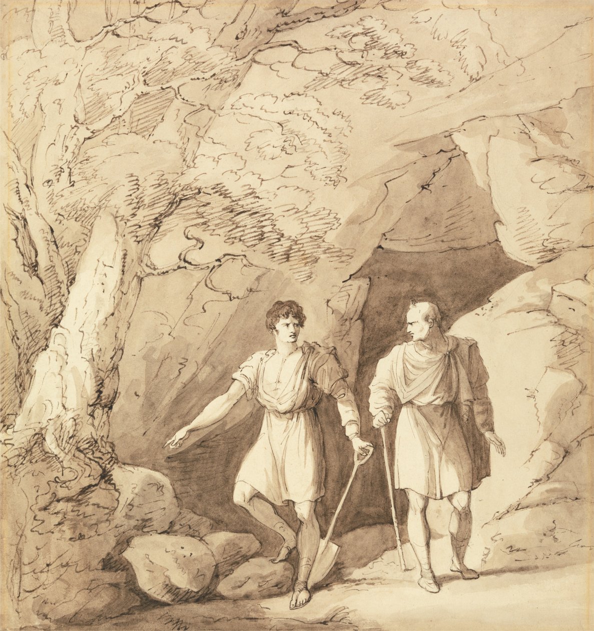 Alcibiades and Timon av Richard Westall