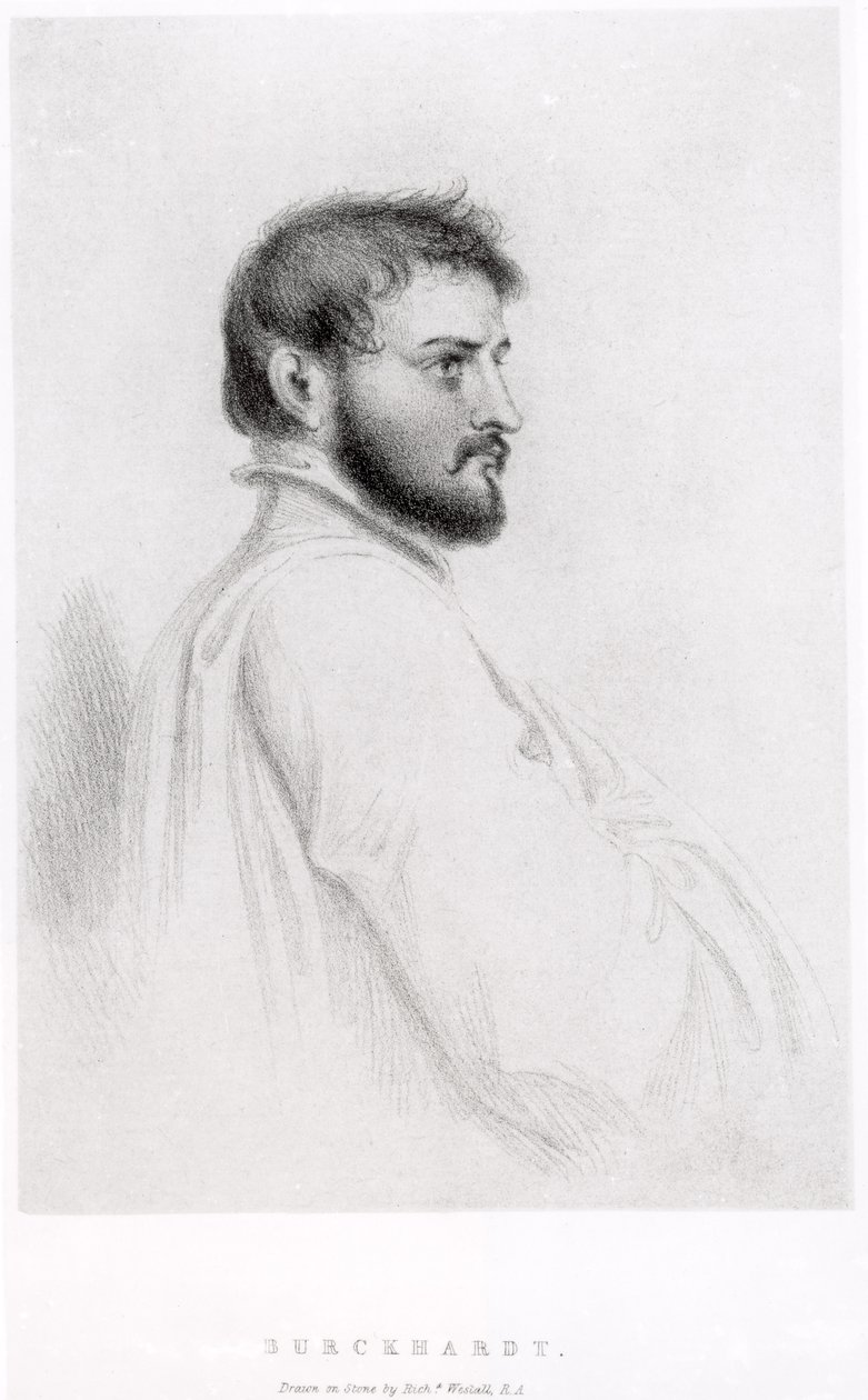 Porträtt av Johann Ludwig Burckhardt (1784-1817) av Richard Westall