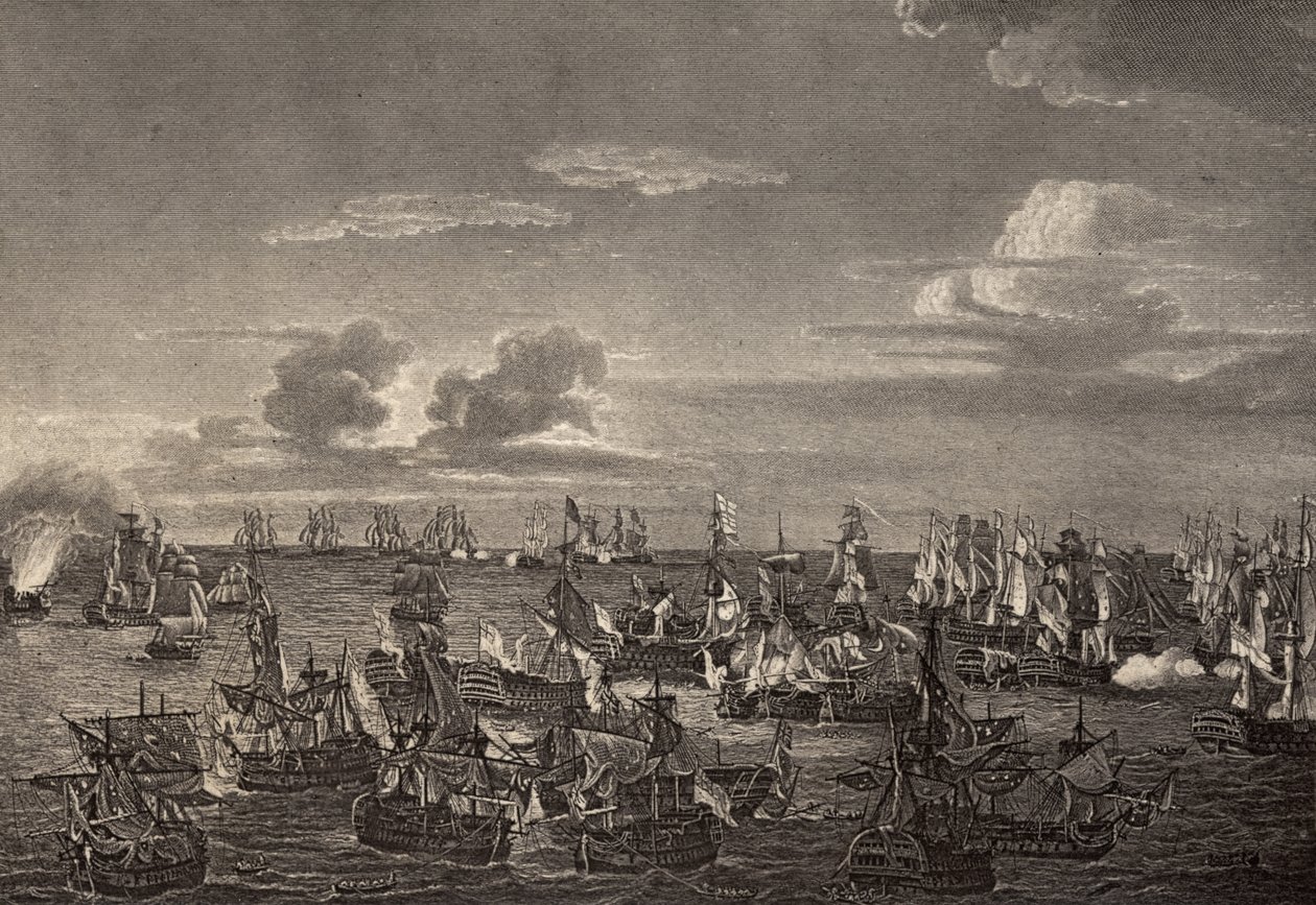 Slaget vid Trafalgar 1805, illustration från 