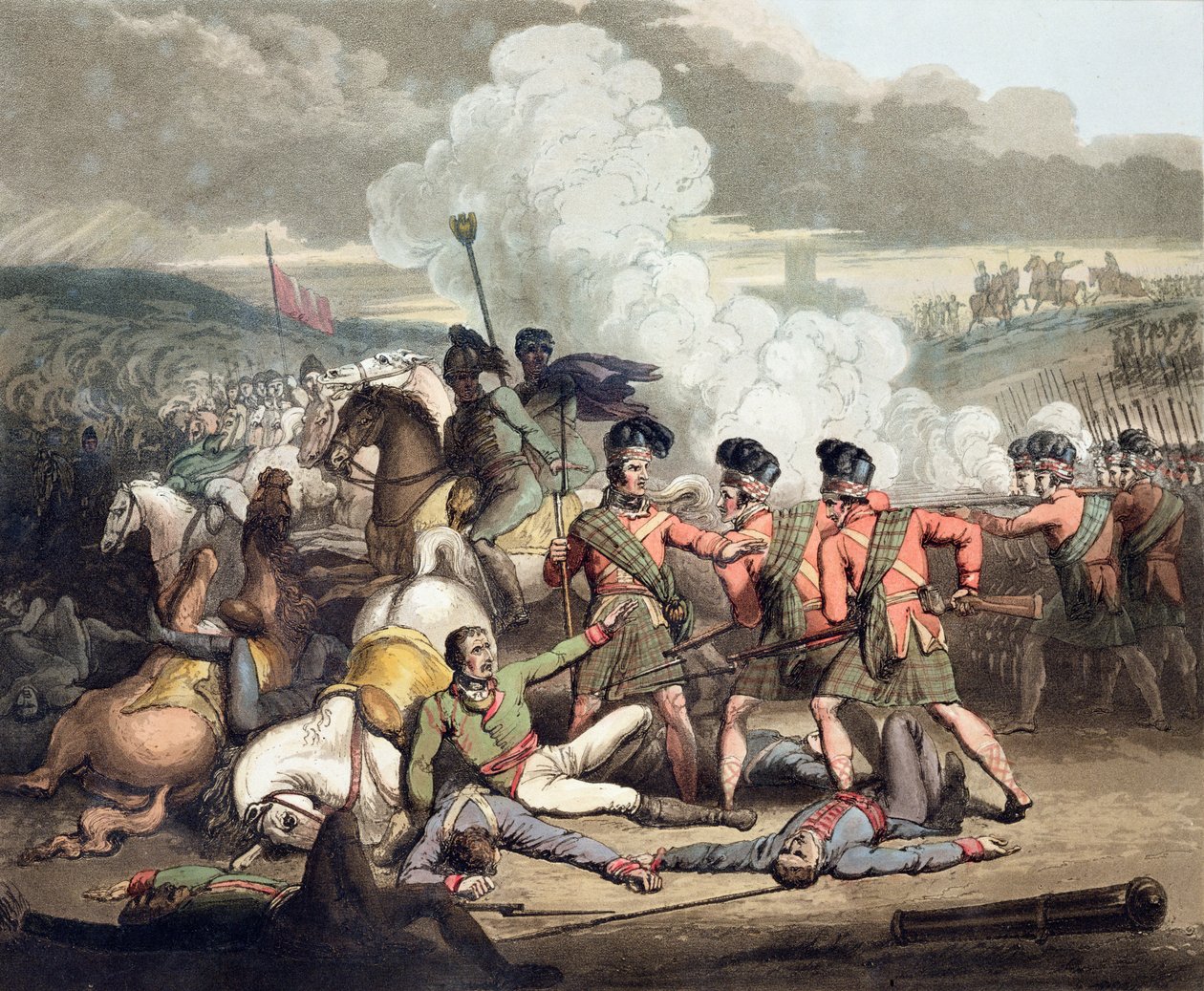 Vimiera, 1 augusti 1808, från "The Victories of the Duke of Wellington", graverad av T. Fielding, pub. 1819 av Richard Westall
