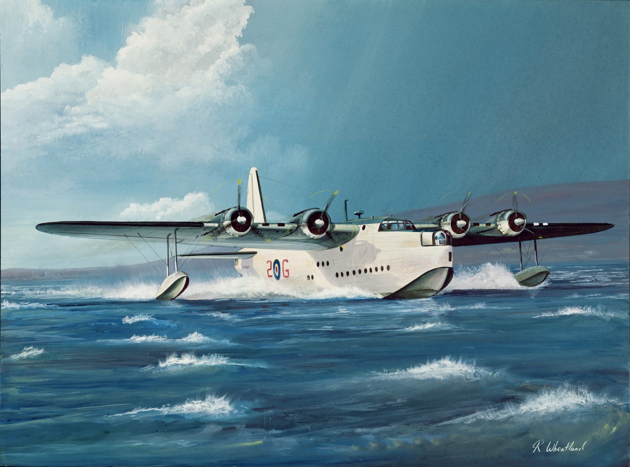 Short Sunderland, 1999 (wc & gouache ombord) av Richard Wheatland