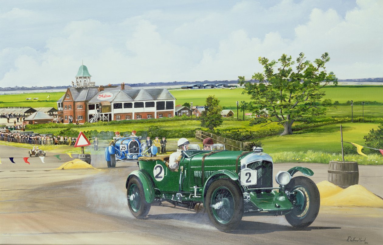 Speed Six Bentley på Brooklands 1930, 1986 av Richard Wheatland