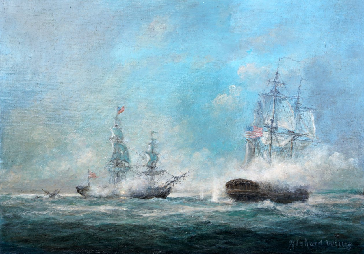 Förlovning mellan Makedonien och USA 1812 av Richard Willis