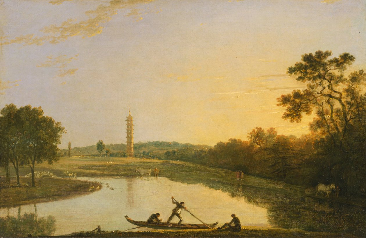 Kew Gardens- The Pagoda and Bridge av Richard Wilson