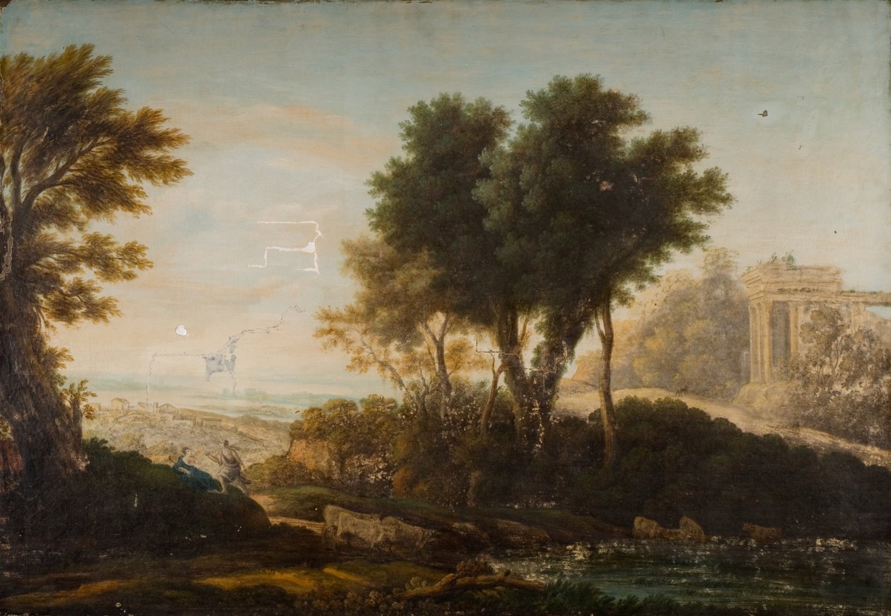 Nemisjön eller Speculum Dianae med Dolbadarns slott av Richard Wilson