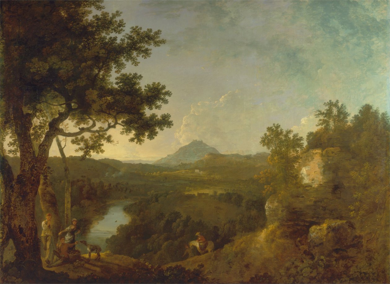 View near Wynnstay, the Seat of Sir Watkin Williams-Wynn, BT. av Richard Wilson