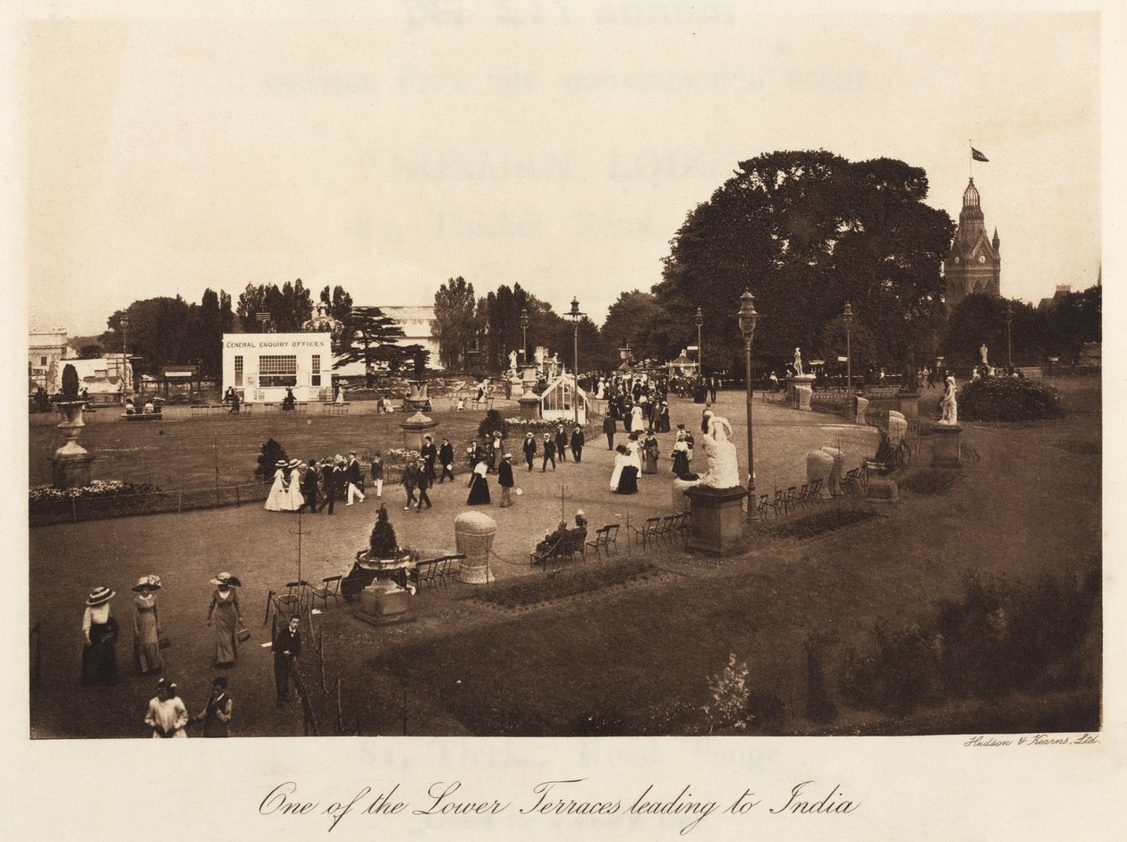 Människor som kopplar av i Crystal Palace Park, Sydenham av John Pardon