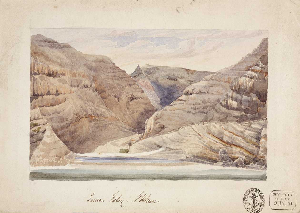Klippformationer vid Lemon Valley, St Helena, södra Atlanten av John Pardon