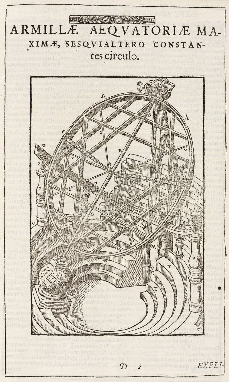 Tycho Brahes ekvatorialt monterade cirklar, efter 1580 av John Pardon