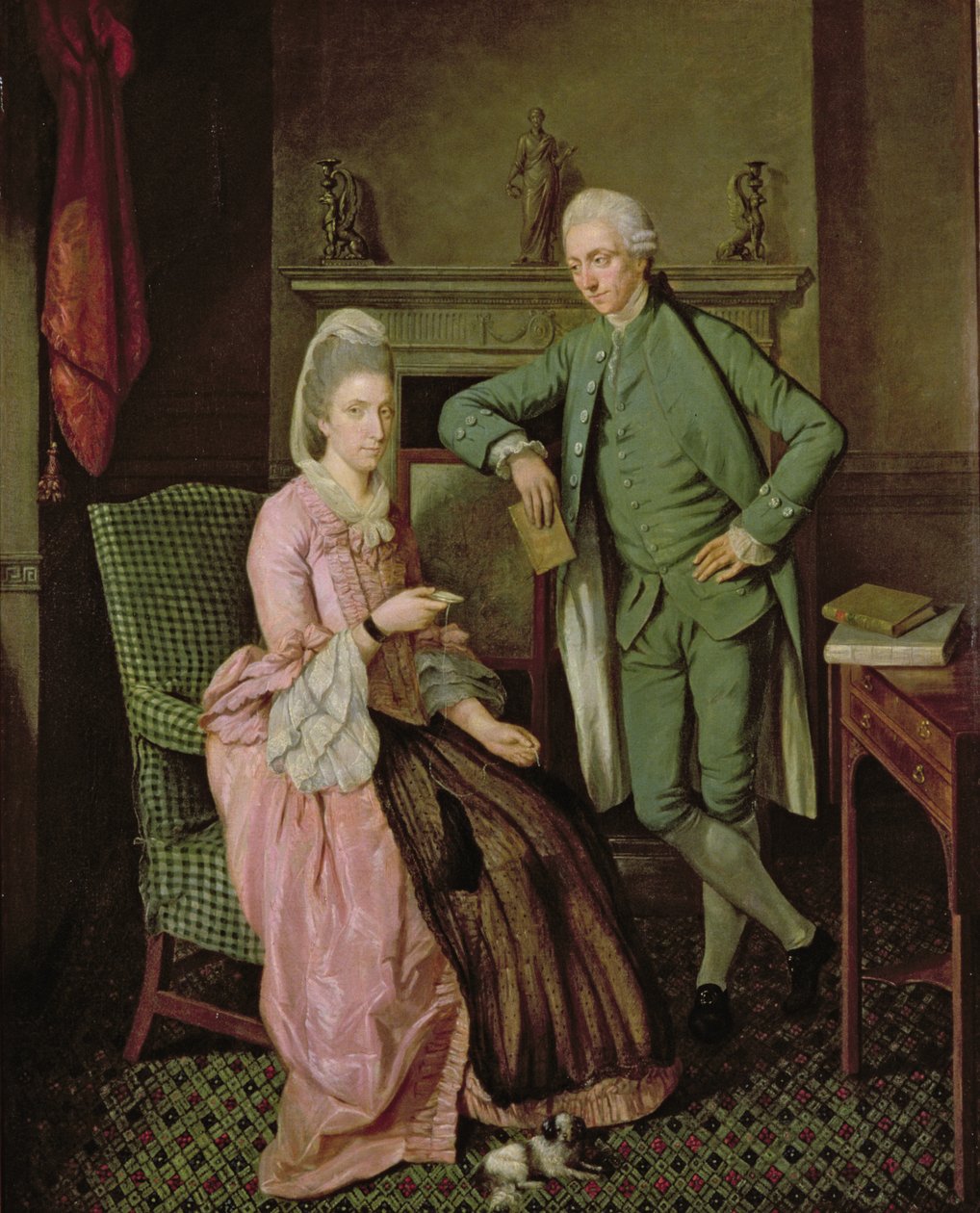 Conversation Piece, mitten av 1770-talet (olja på duk) av Richard (attr. to) Brompton