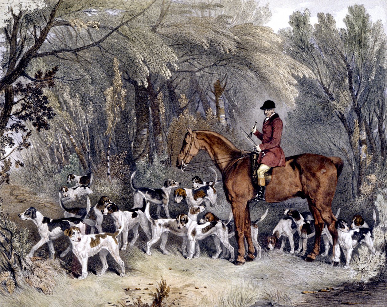 W. Head, jägare till Donnington Hounds, graverad av J.W. Giles (1801-70) 1837 (färglitografi) av Richard Barrett (after) Davis