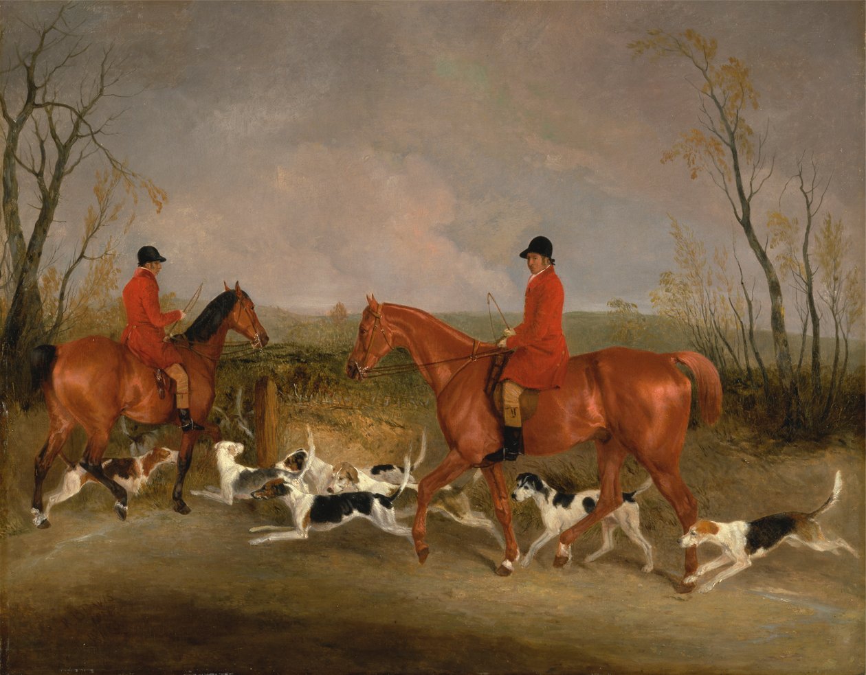 George Mountford, Huntsman to the Quorn, och W. Derry, Whipper-In, vid John O
