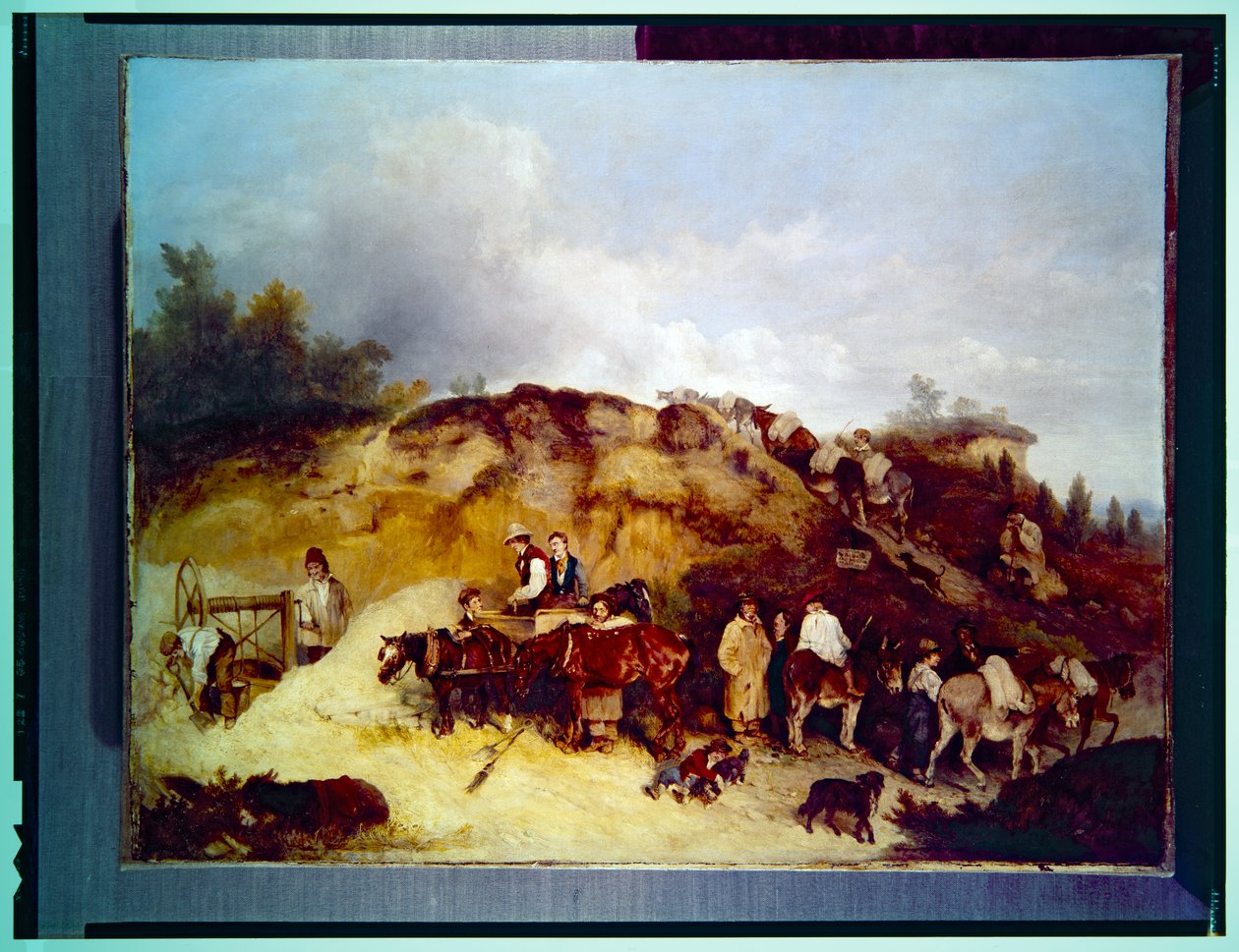 Grusgropar, en scen från naturen (duk) av Richard Barrett Davis