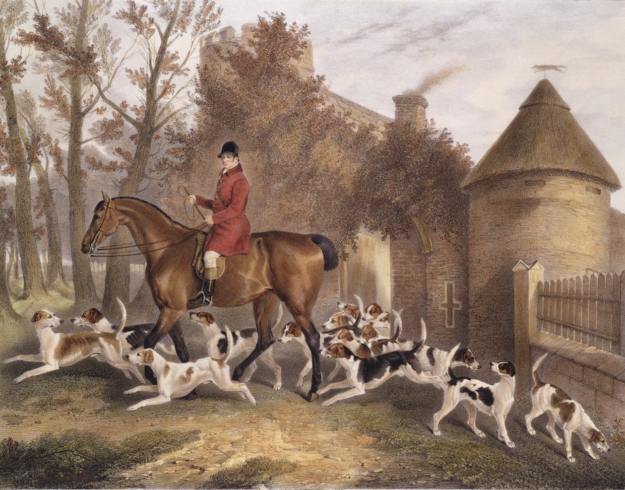 W. Sebright, Huntsman to the Milton Hounds, graverad av J.W. Giles, 1839 av Richard Barrett Davis