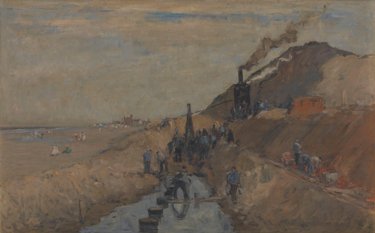 Dikbygge på stranden i Knokke av Richard Baseleer