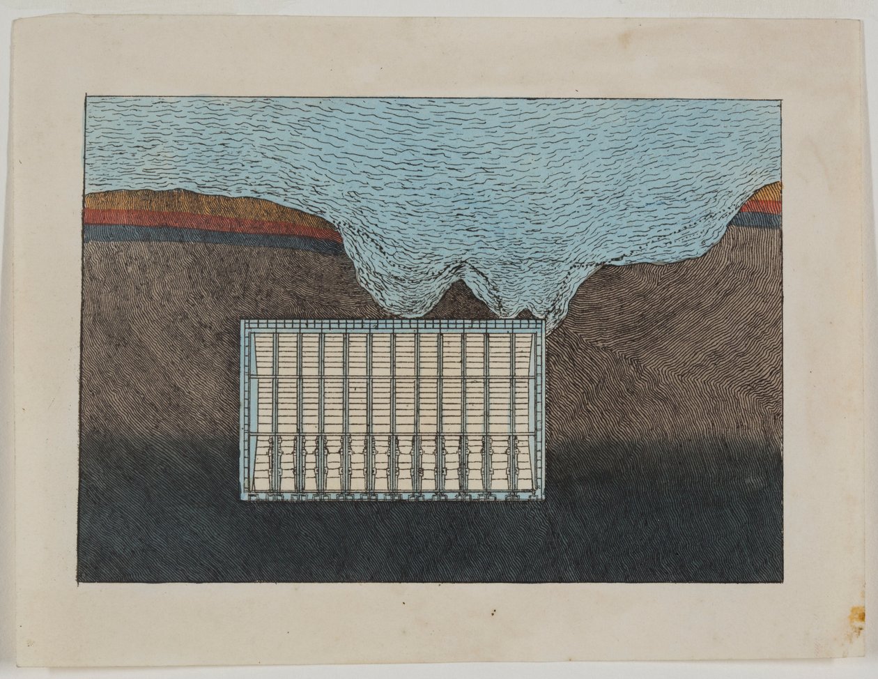 En tvättvy av skölden, ca 1818-39 (akvarell) av Richard Beamish